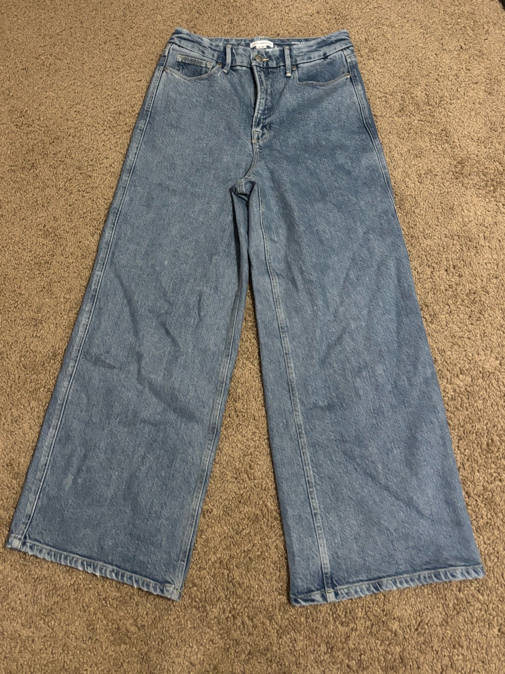 Good American Good Skate Crop High Rise Jeans Size 6 - Picture 2 of 5